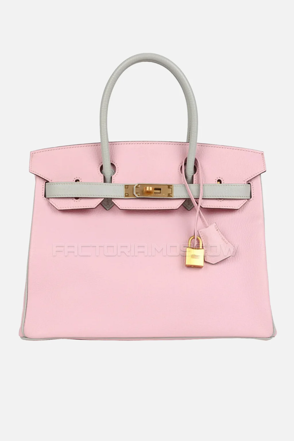 Hermes Birkin 30 Rose Sakura/Gris Perle Chevre GHW