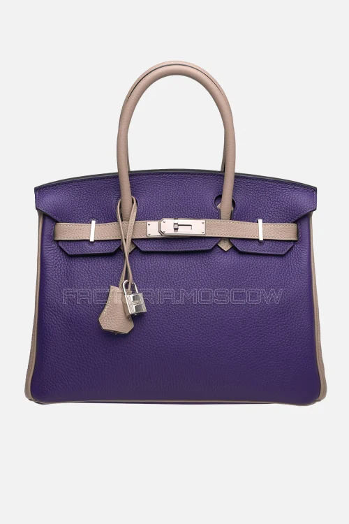 Hermes Birkin 30 Iris/Beige Togo PHW
