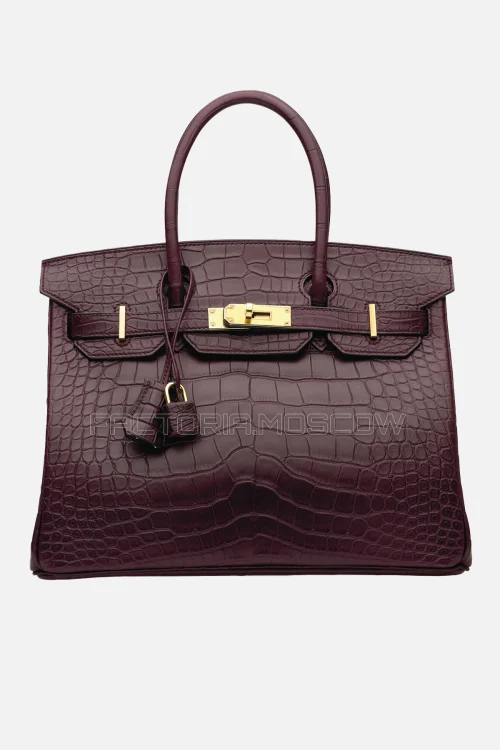 Hermes Birkin 30 Matte Bordeaux Alligator GHW