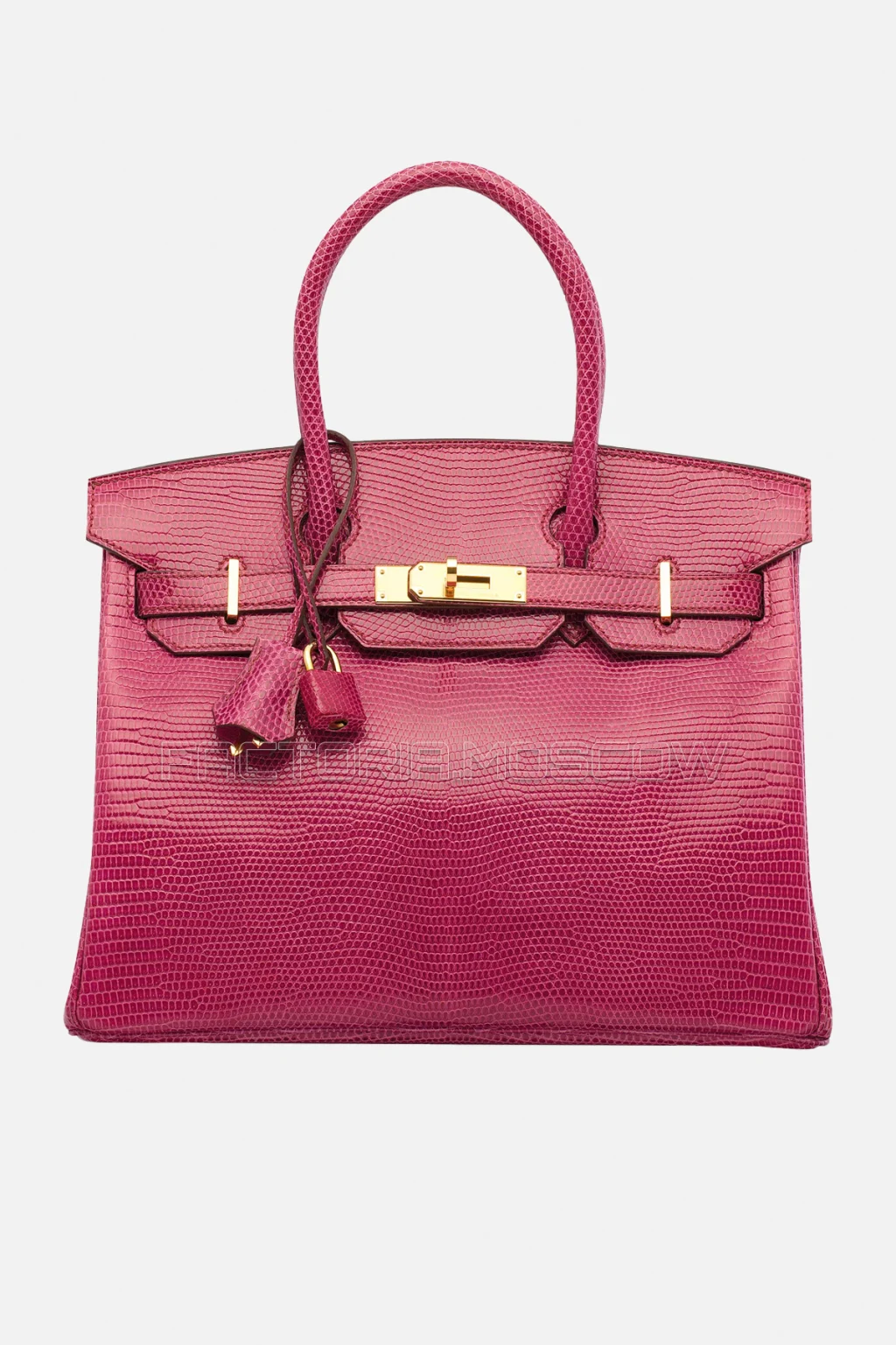 Hermes Birkin 30 Shiny Fuchsia Niloticus Lizard GHW