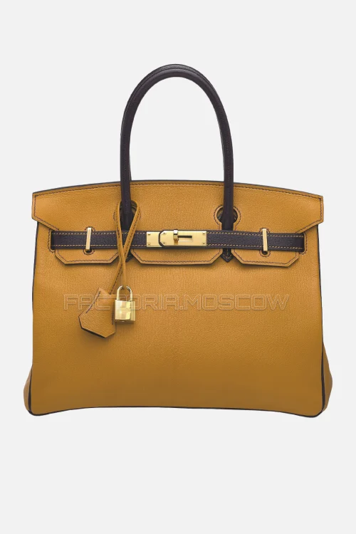 Hermes Birkin 30 Jaune D’Or/Raisin Chevre GHW