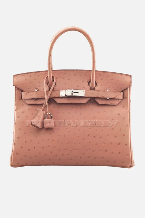Hermes Birkin 30 Terre Cuite Ostrich PHW
