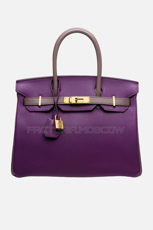 Hermes Birkin 30 Anemone/Griolet Chevre GHW