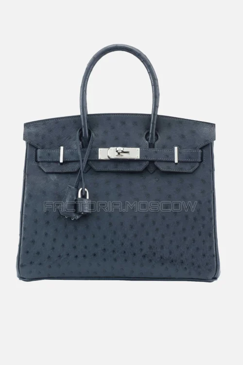 Hermes Birkin 30 Bleu Indigo Ostrich Phw