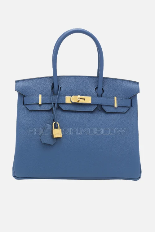 Hermes Birkin 30 Bleu Agate Clemence GHW