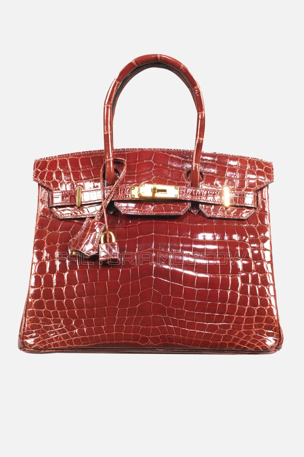 Hermes Birkin 30 Shiny Bourgogne Niloticus Crocodile GHW