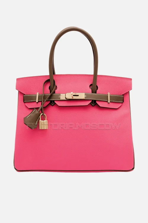 Hermes Birkin 30 Rose Azalee/Etoupe Epsom GHW