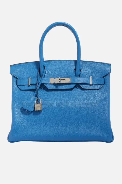 Hermes Birkin 30 Bleu Zanzibar Clemence PHW