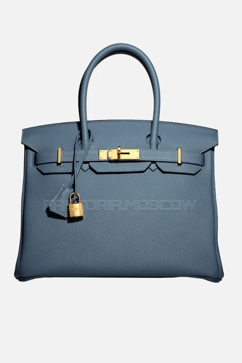 Hermes Birkin 30 Bleu Azur Togo GHW