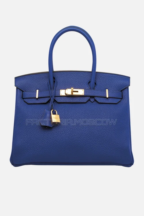 Hermes Birkin 30 Bleu Électrique Clemence GHW