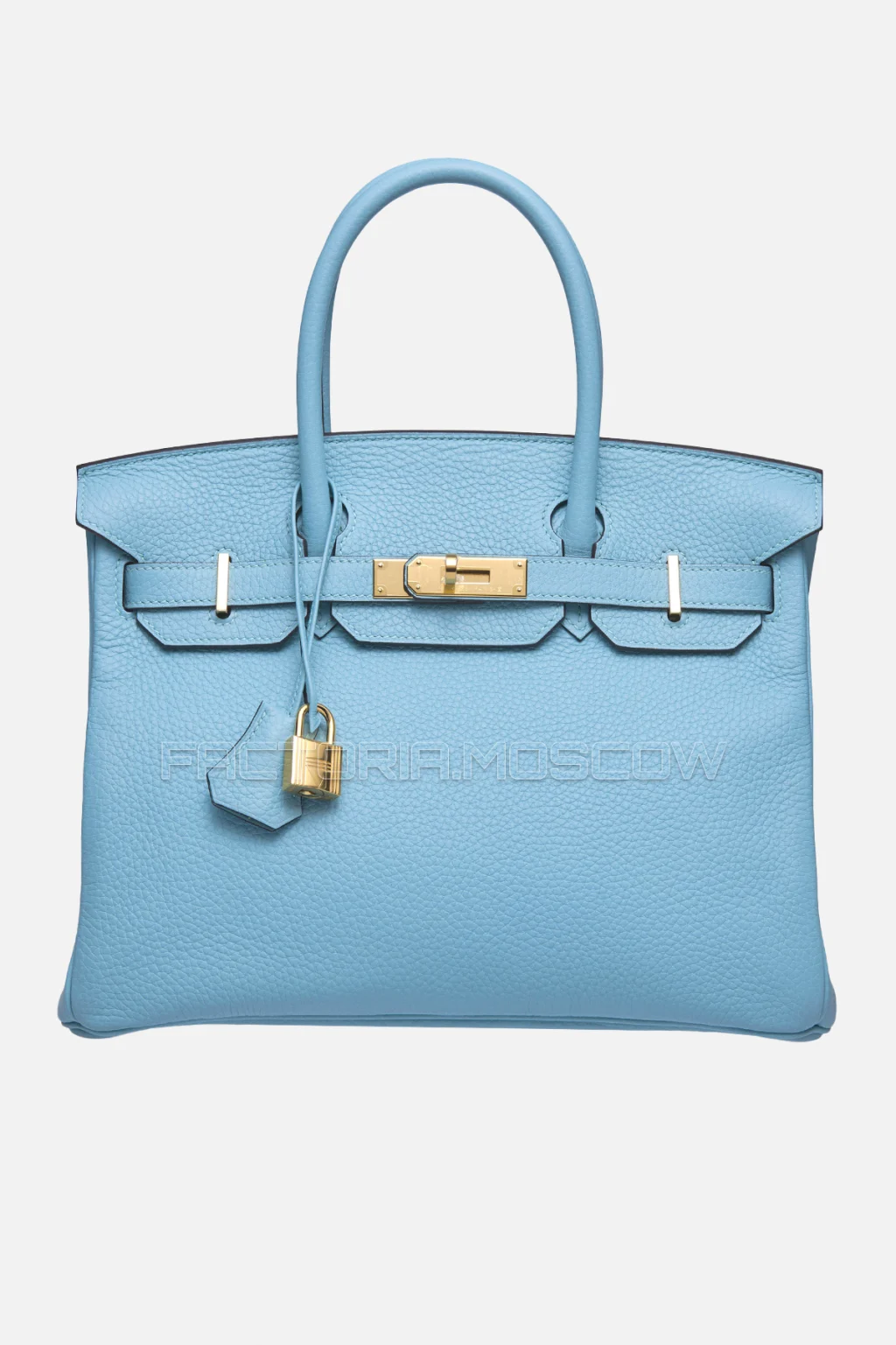 Hermes Birkin 30 Bleu Atoll Clemence GHW