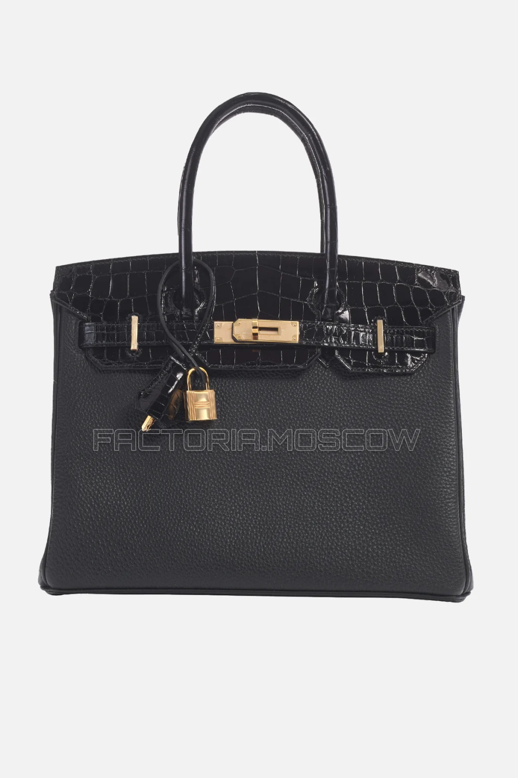 Hermes Birkin Touch 30 Shiny Black Niloticus Crococdile/Togo RGHW