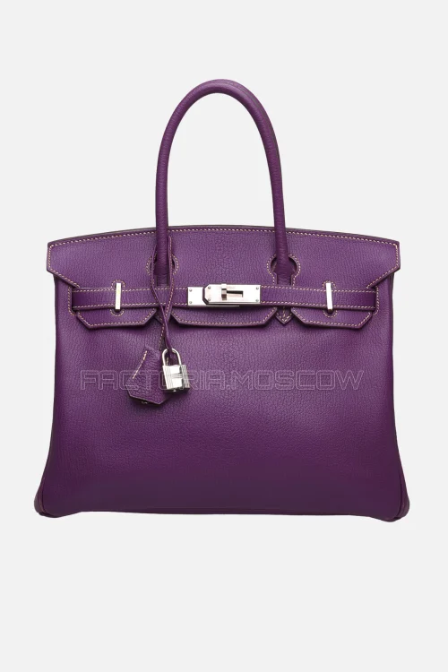 Hermes Birkin 30 Violet/Havane Chevre PHW