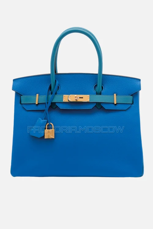 Hermes Birkin 30 Bleu Paradis/Bleu Paon Chevre GHW