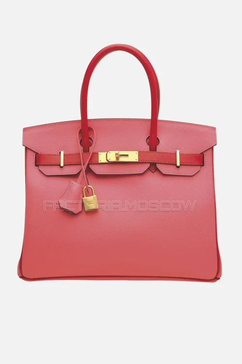 Hermes Birkin 30 Rose Lipstick/Rouge Casaque Epsom With Brushed GHW