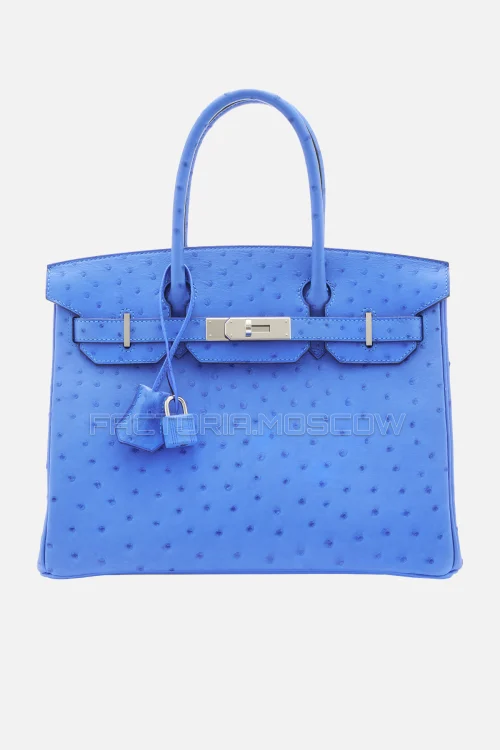 Hermes Birkin 30 Bleuet Ostrich PHW
