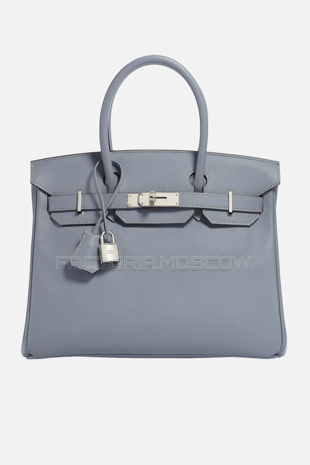 Hermes Birkin 30 Bleu Lin Epsom PHW