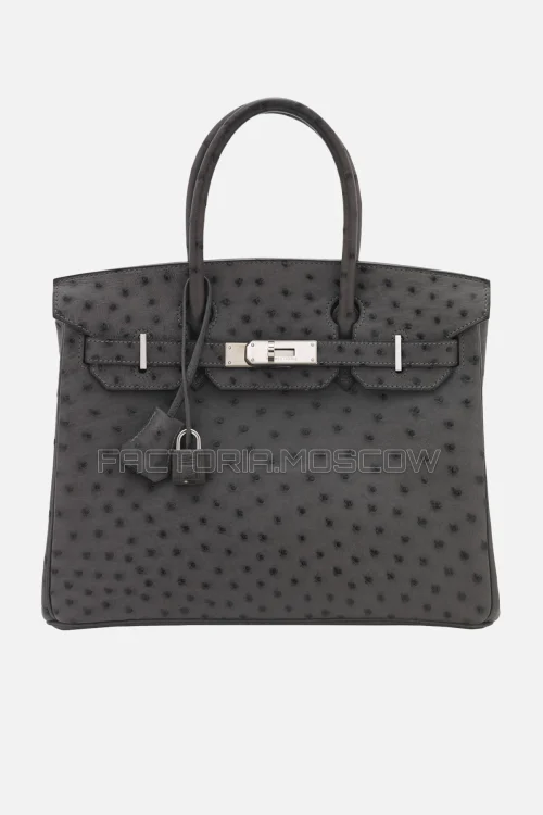 Hermes Birkin 30 Graphite Ostrich PHW