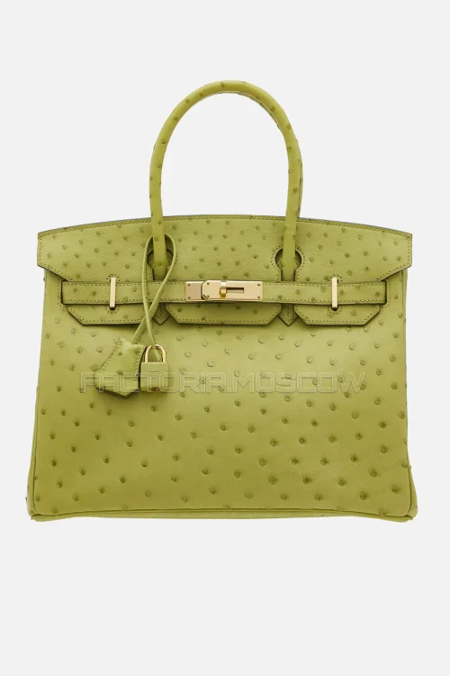 Hermes Birkin 30 Vert Anis Ostrich GHW