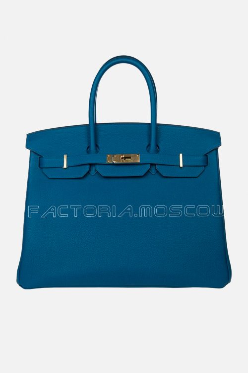 Hermes Birkin 35 Togo Colour Blue De Galice GHW
