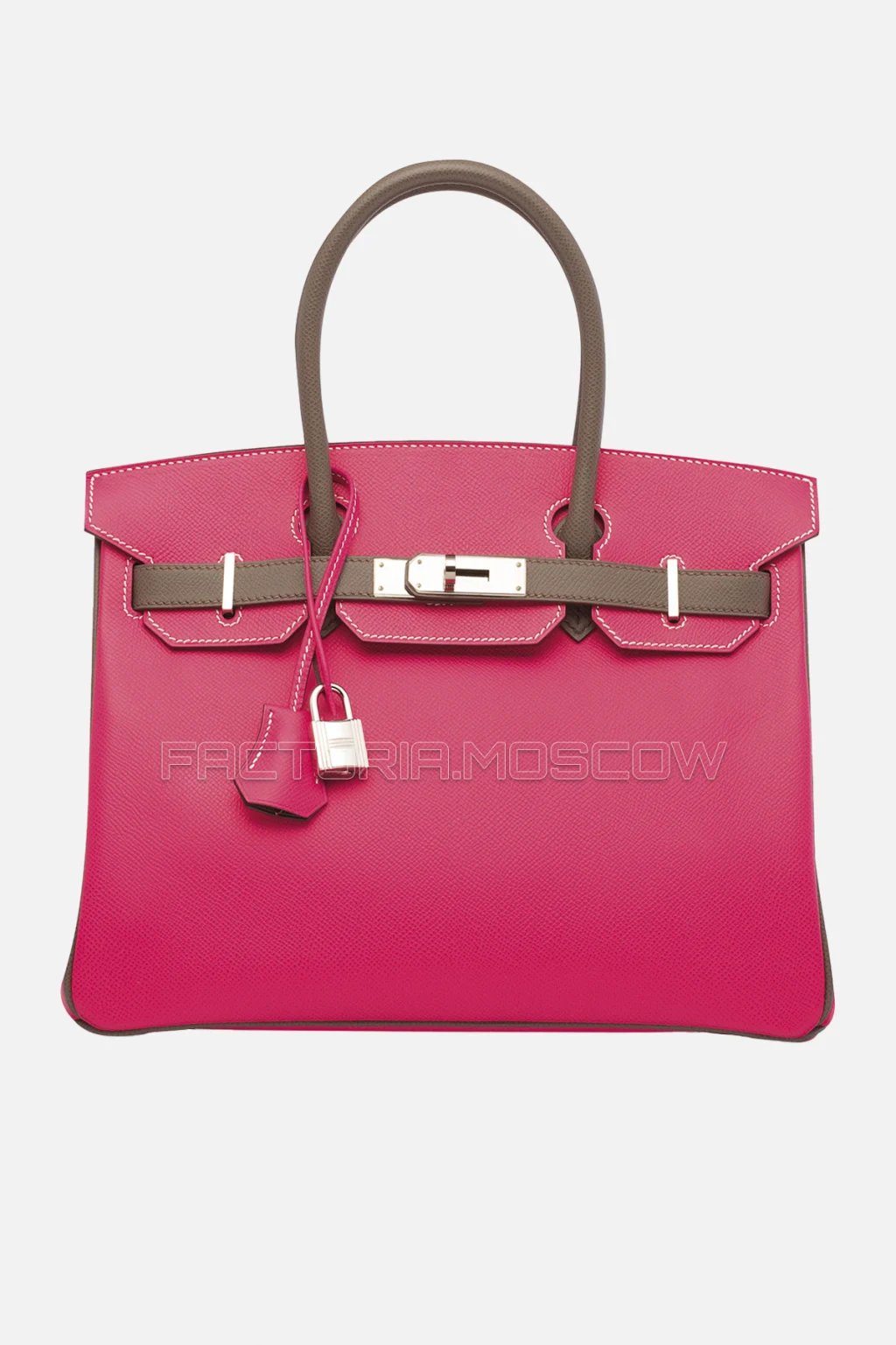 Hermes Birkin 30 Epsom Rose Tyrien/Etain PHW