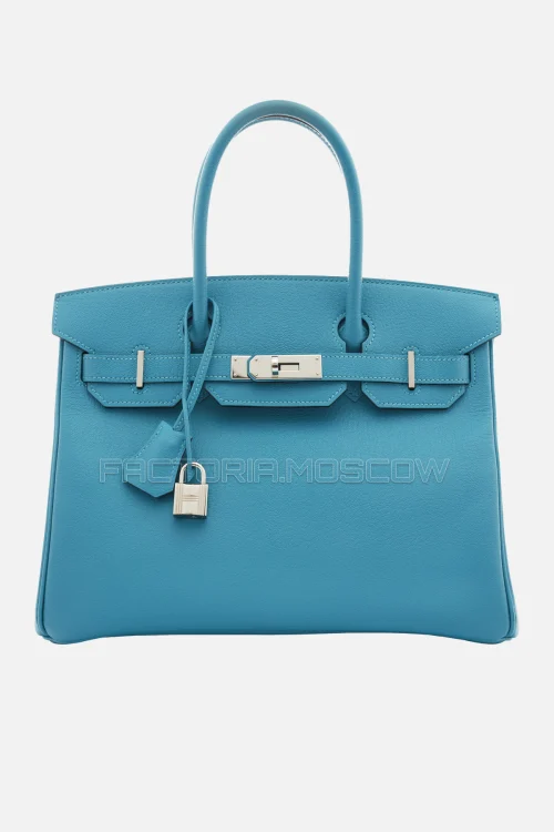 Hermes Birkin 30 Turquoise Chevre PHW