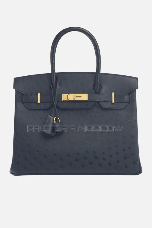 Hermes Birkin 30 Black Ostrich GHW