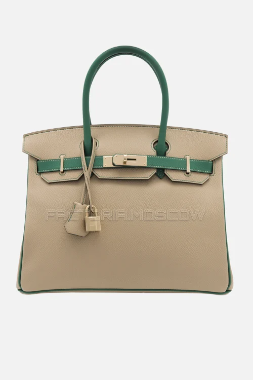 Hermes Birkin 30 Trench/Vert Vertigo Epsom GHW