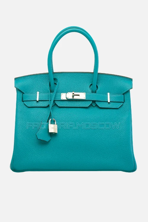 Hermes Birkin 30 Turquoise Clemence PHW