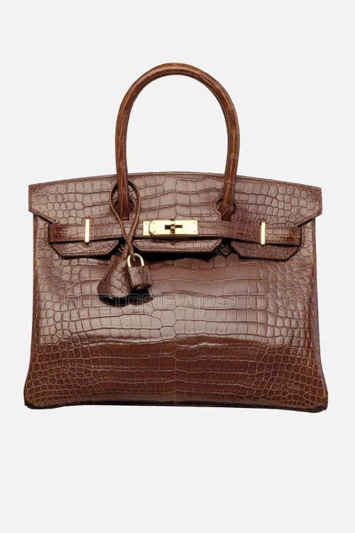 Hermes Birkin 30 Shiny Miel Porosus Crocodile GHW