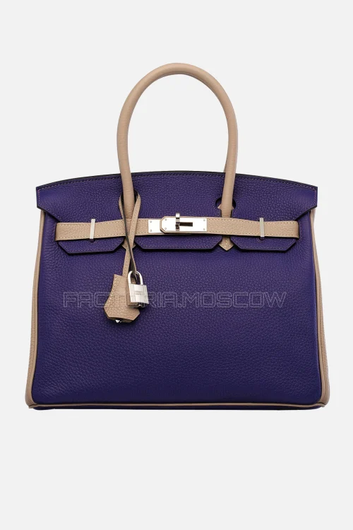 Hermes Birkin 30 Iris/Argile Clemence PHW
