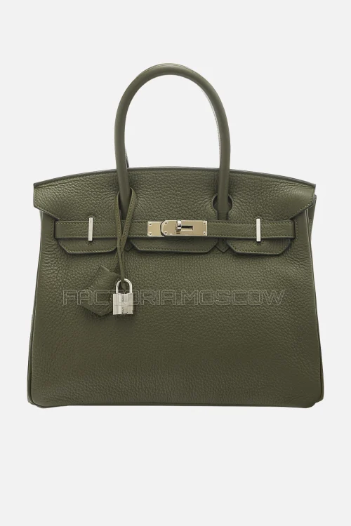 Hermes Birkin 30 Vert Olive Clemence PHW