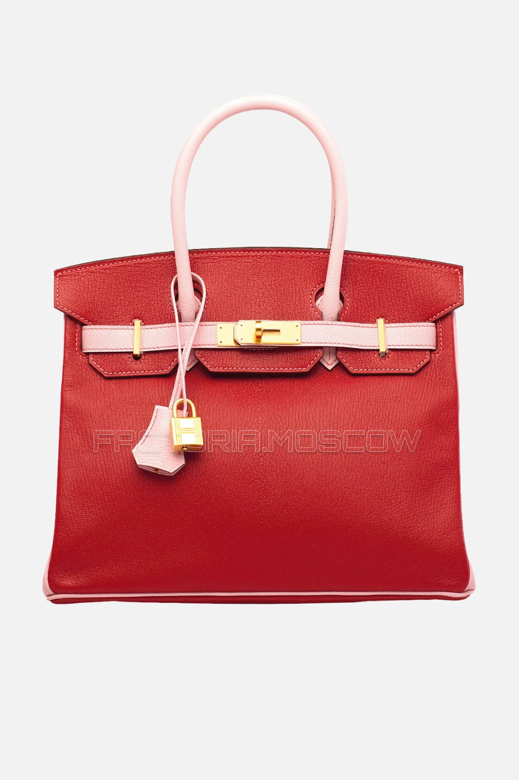 Hermes Birkin 30 Rouge Casaque/Rose Sakura Chevre With Brushed GHW