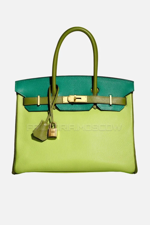 Hermes Birkin 30 Kiwi, Vert Anis, Bambou Chevre GHW
