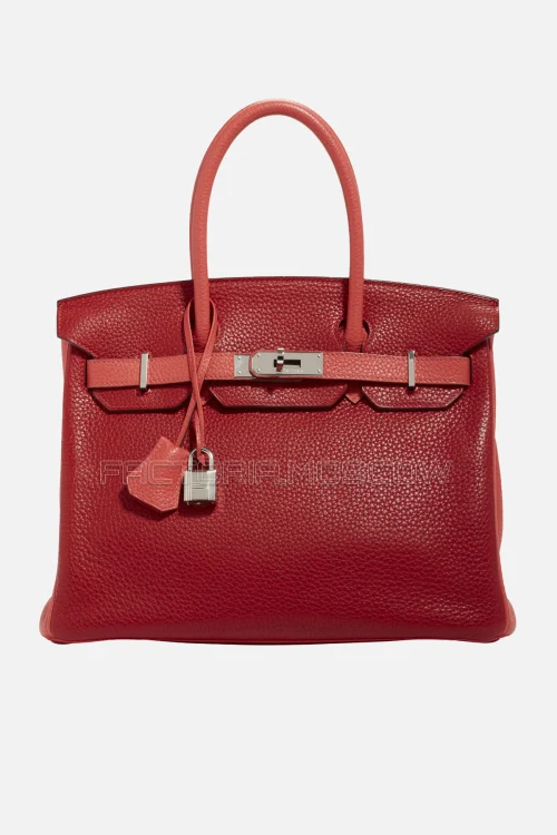 Hermes Birkin 30 Rouge Casaque/Rose Jaipur Clemence PHW