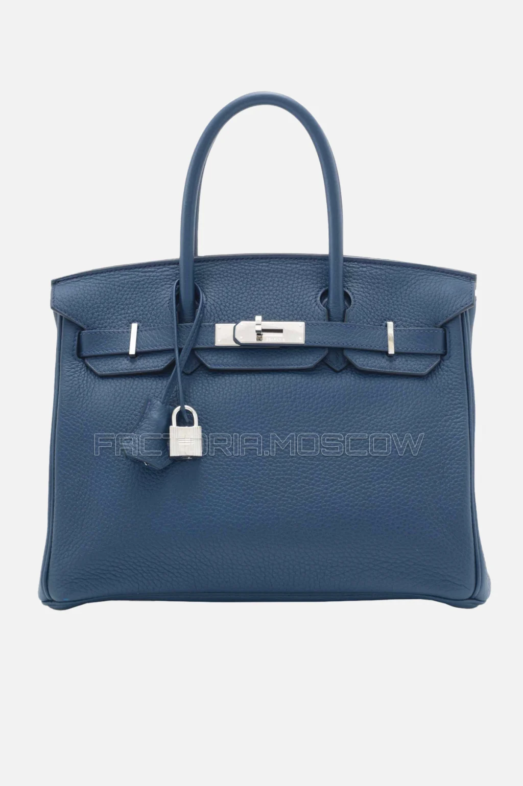 Hermes Birkin 30 Bleu De Malte Clemence PHW