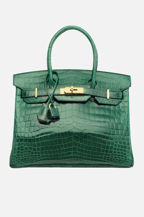 Hermes Birkin 30 Vert Émeraude/Cactus Niloticus Crocodile GHW