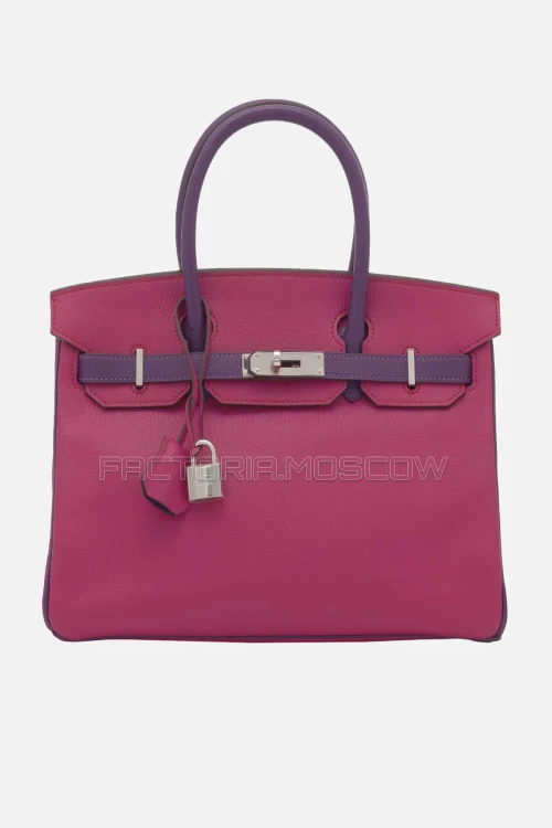 Hermes Birkin 30 Rose Shocking/Violet Chevre PHW