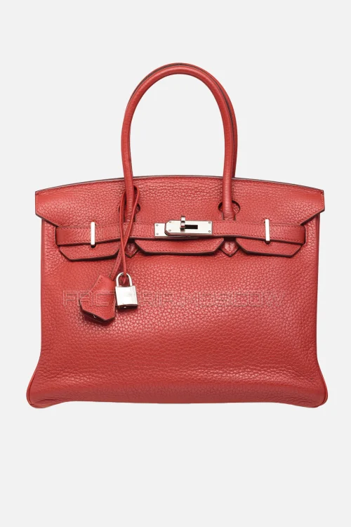 Hermes Birkin 30 Brique Clemence PHW