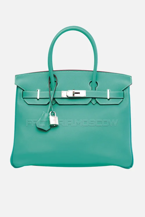 Hermes Birkin 30 Bleu Lagon/Turquoise Swift PHW