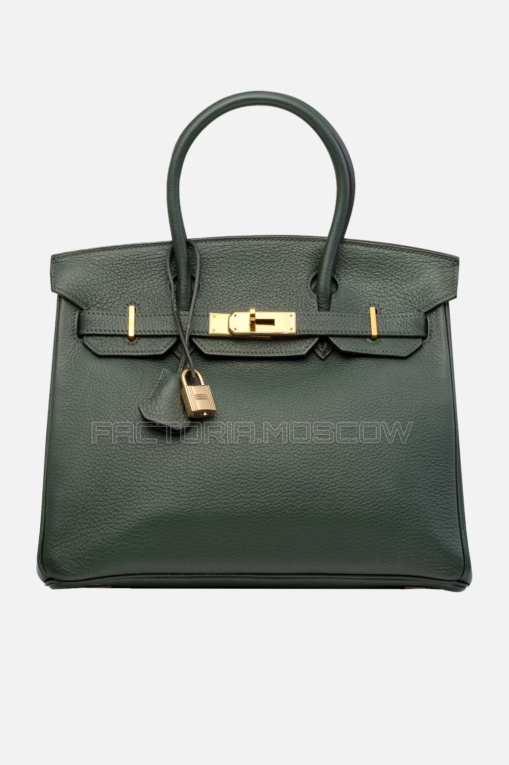 Hermes Birkin 30 Vert Fonce Clemence GHW