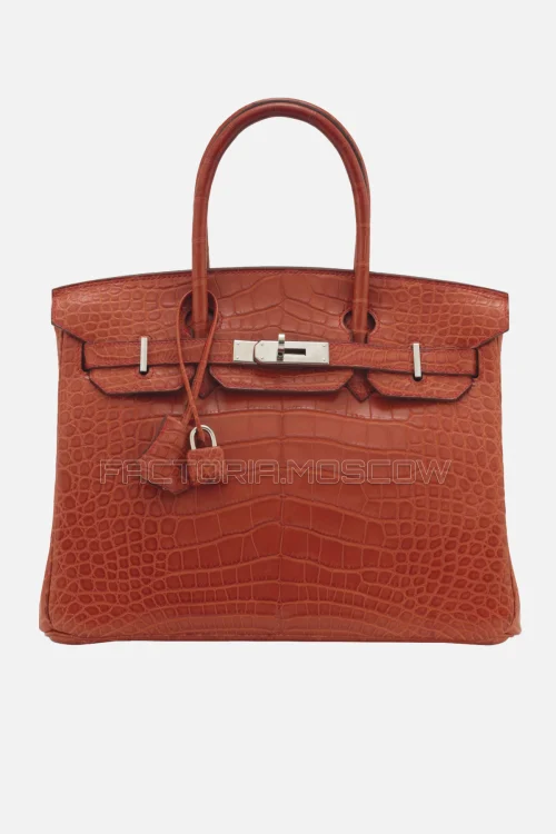 Hermes Birkin 30 Alligator Matte Rouge Indienne PHW