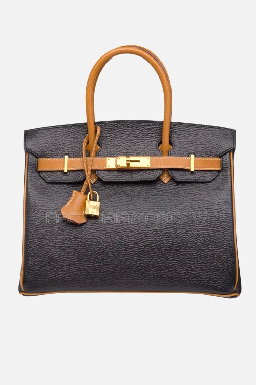 Hermes Birkin 30 Black/Natural Togo GHW