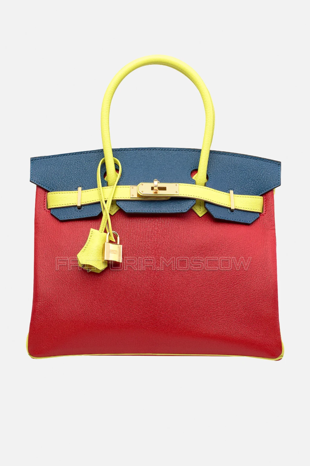 Hermes Birkin 30 Rouge Casaque, Bleu Colvert, Soufre Chevre GHW