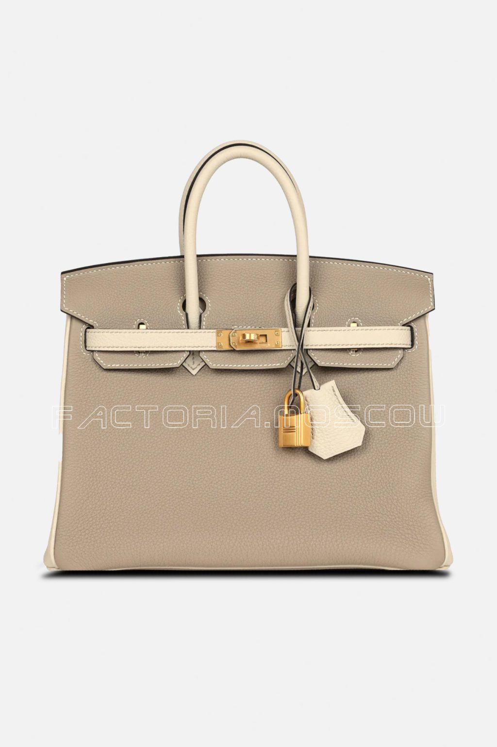 Hermes HSS Birkin 25 Togo Craie/Gris Tourterelle GHW