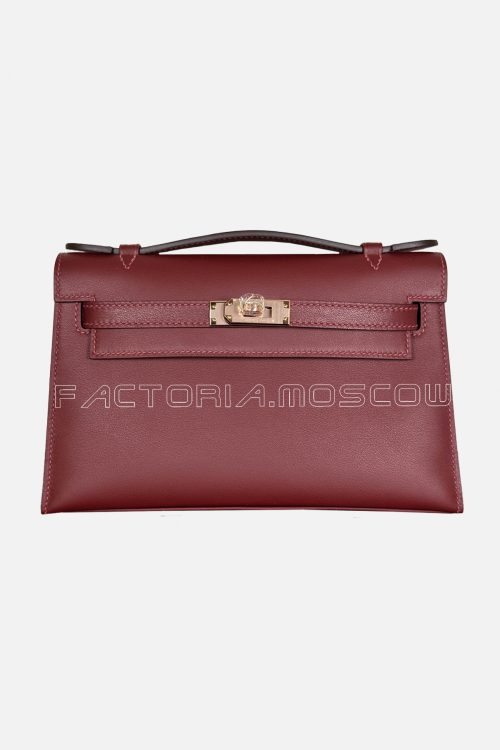 Hermes Kelly Pochette Swift Rouge H RGHW