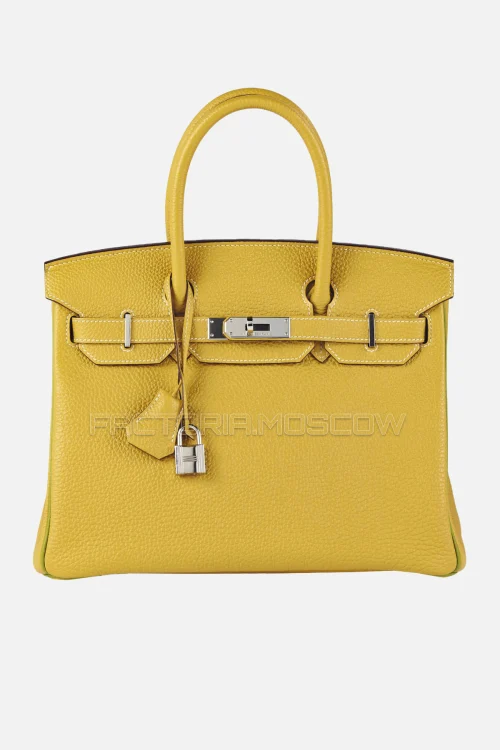 Hermes Birkin 30 Clemence Curry/Vert Anis PHW
