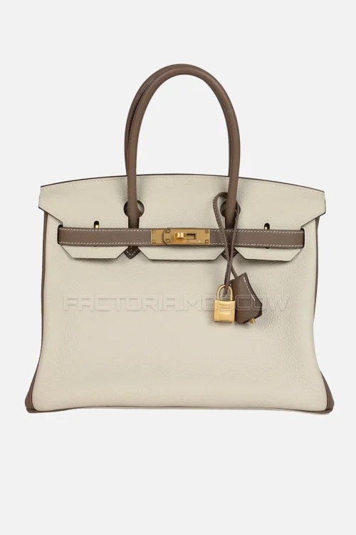 Hermes Special Order (HSS) Birkin 30 Etoupe/Craie Togo Brushed GHW