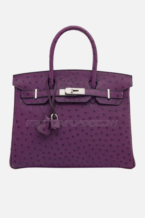 Hermes Birkin 30 Violet Ostrich PHW