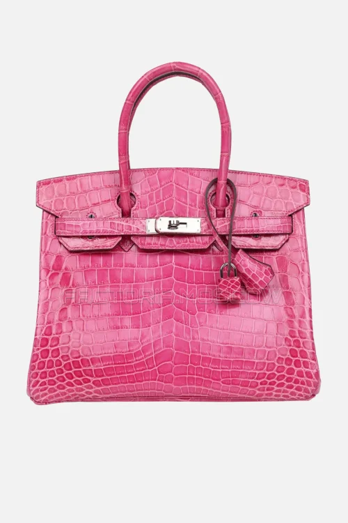 Hermès Birkin 30 Fuschia Shiny Niloticus Crocodile PHW